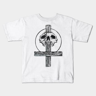 Skull and Reversed Cross Kids T-Shirt